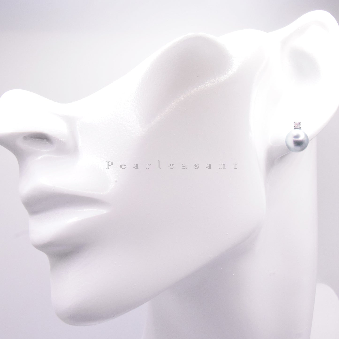 Madama Color 5-star Grade 7.5-8.0mm Blue Akoya Pearl Mini Princess Earrings with Certificate