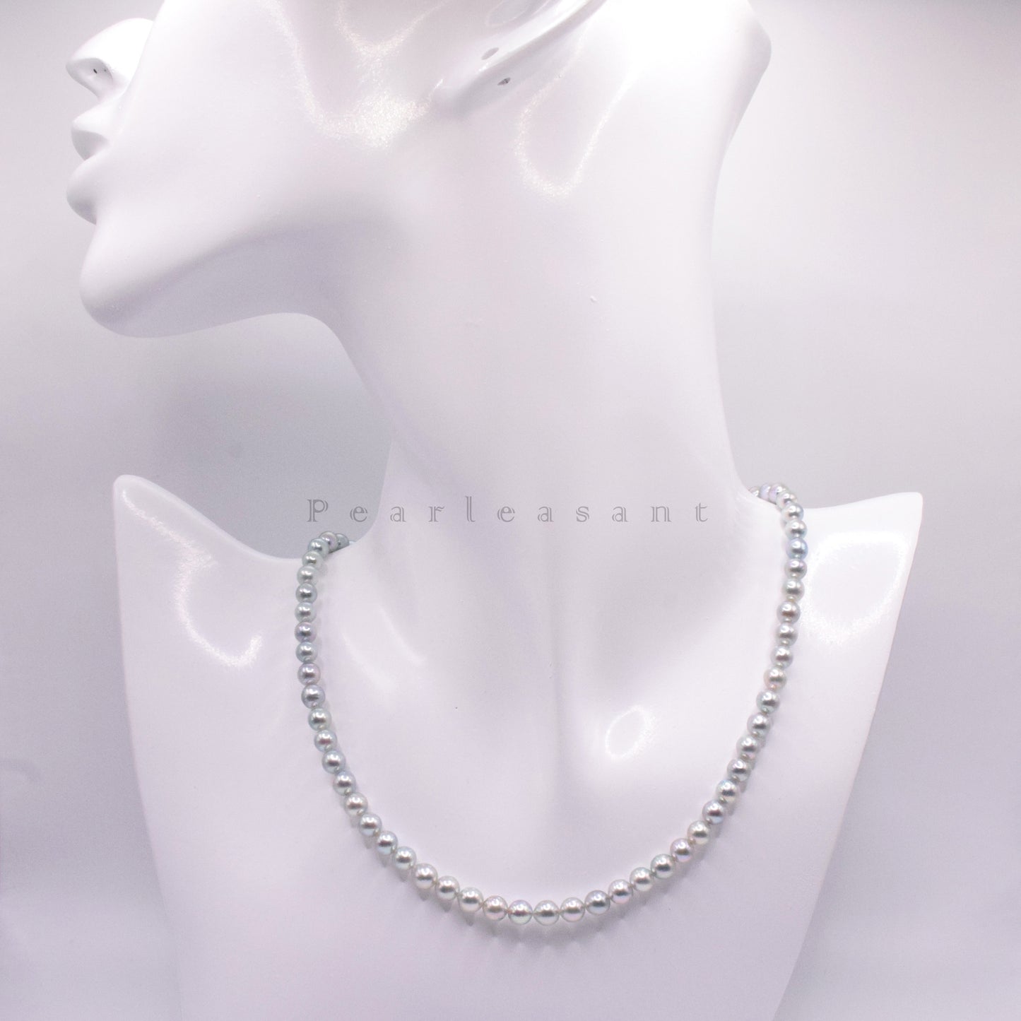 Super Rare - PSL Certified Blue Rose 5.0-5.5mm Akoya Pearl Necklace