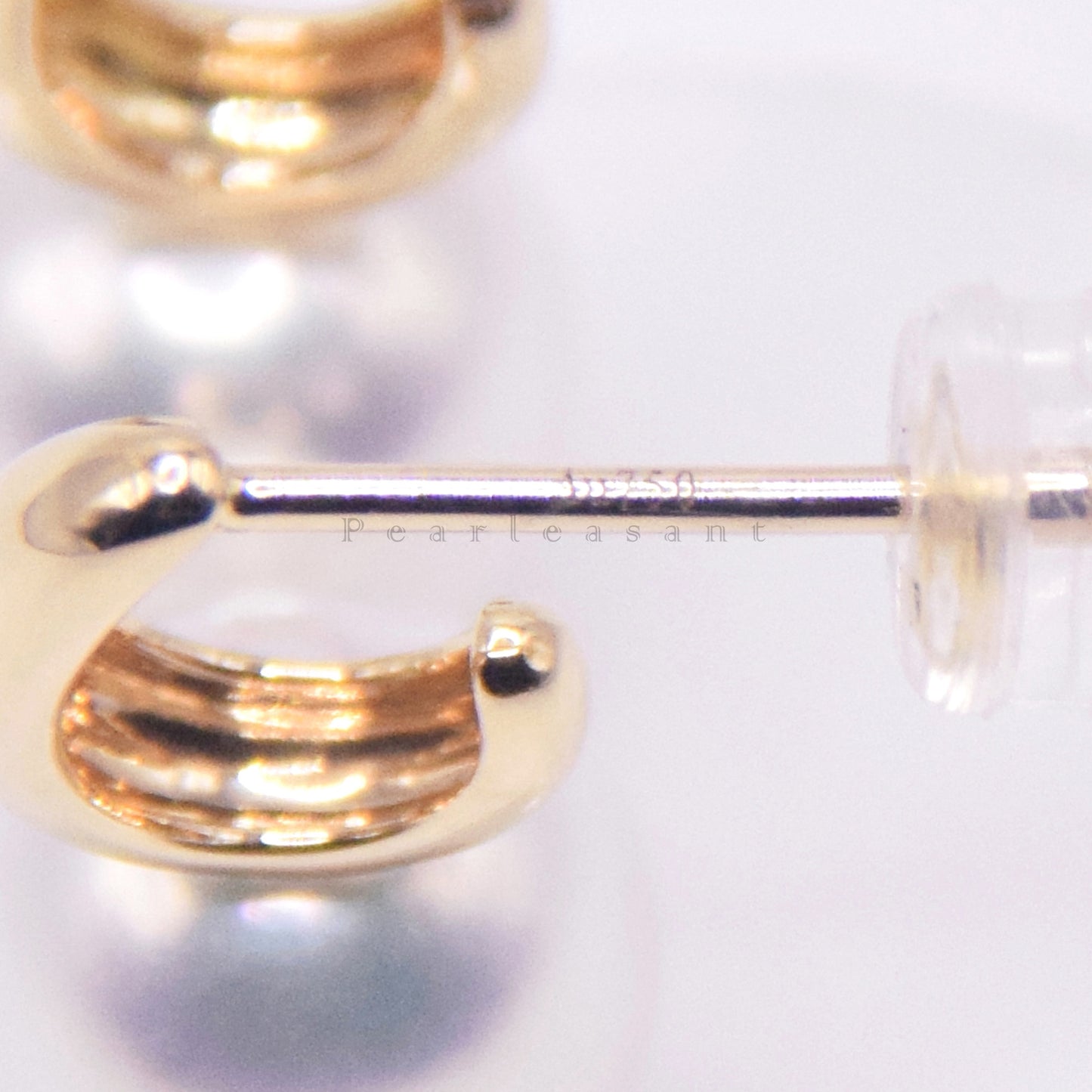 Hanadama Grade 8.0-9.0mm White Akoya Pearl Crescent Earrings with Certificate