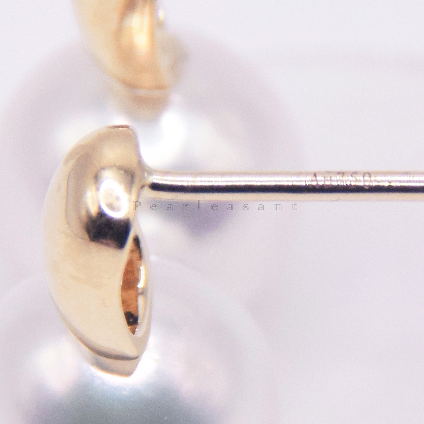 Hanadama Grade 8.5-9.0mm White Akoya Pearl Square Earrings with Certificate