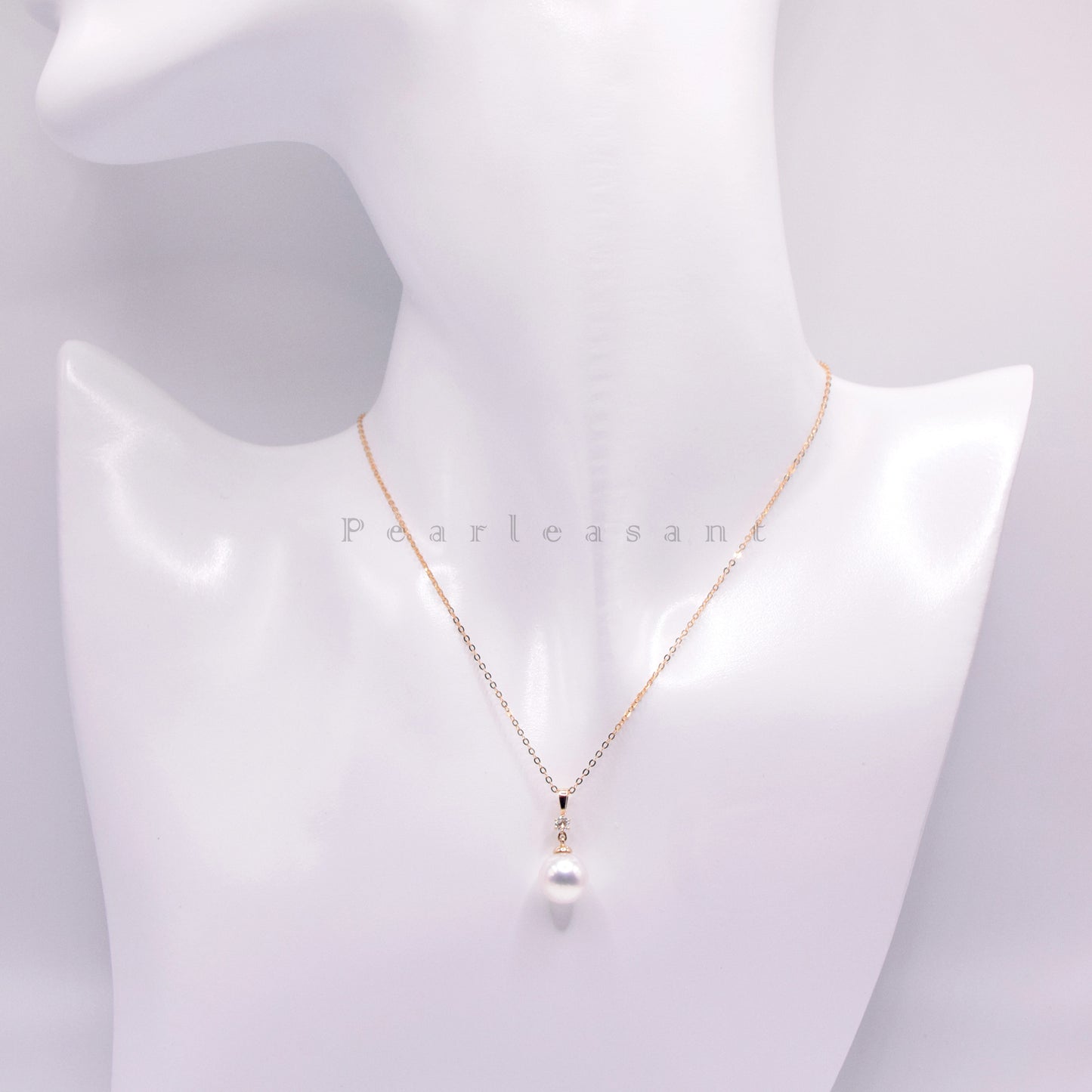 Hanadama Grade 8.5-9.0mm White Akoya Pearl Brilliance Pendant with Certificate