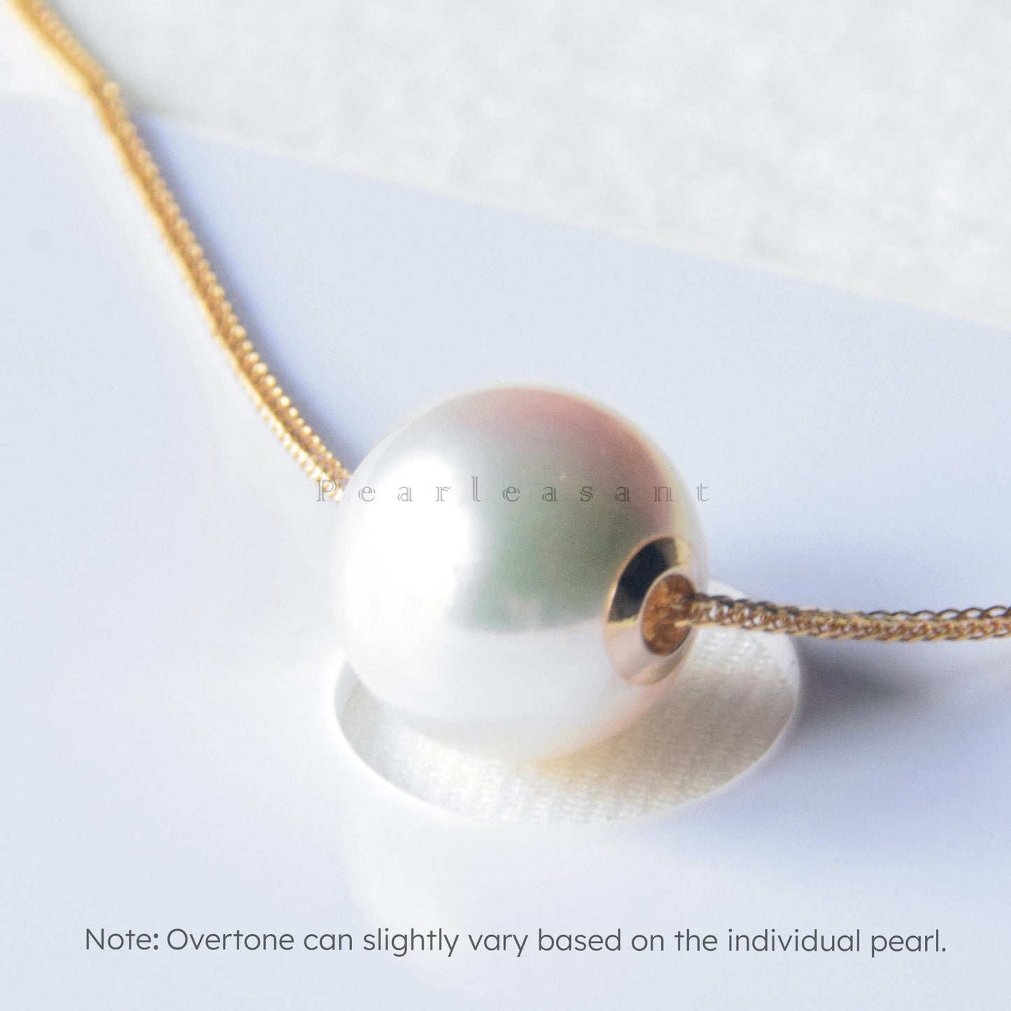 Hanadama Grade 8.5-9.0mm Natural White Akoya Pearl Floating Pendant with Certificate