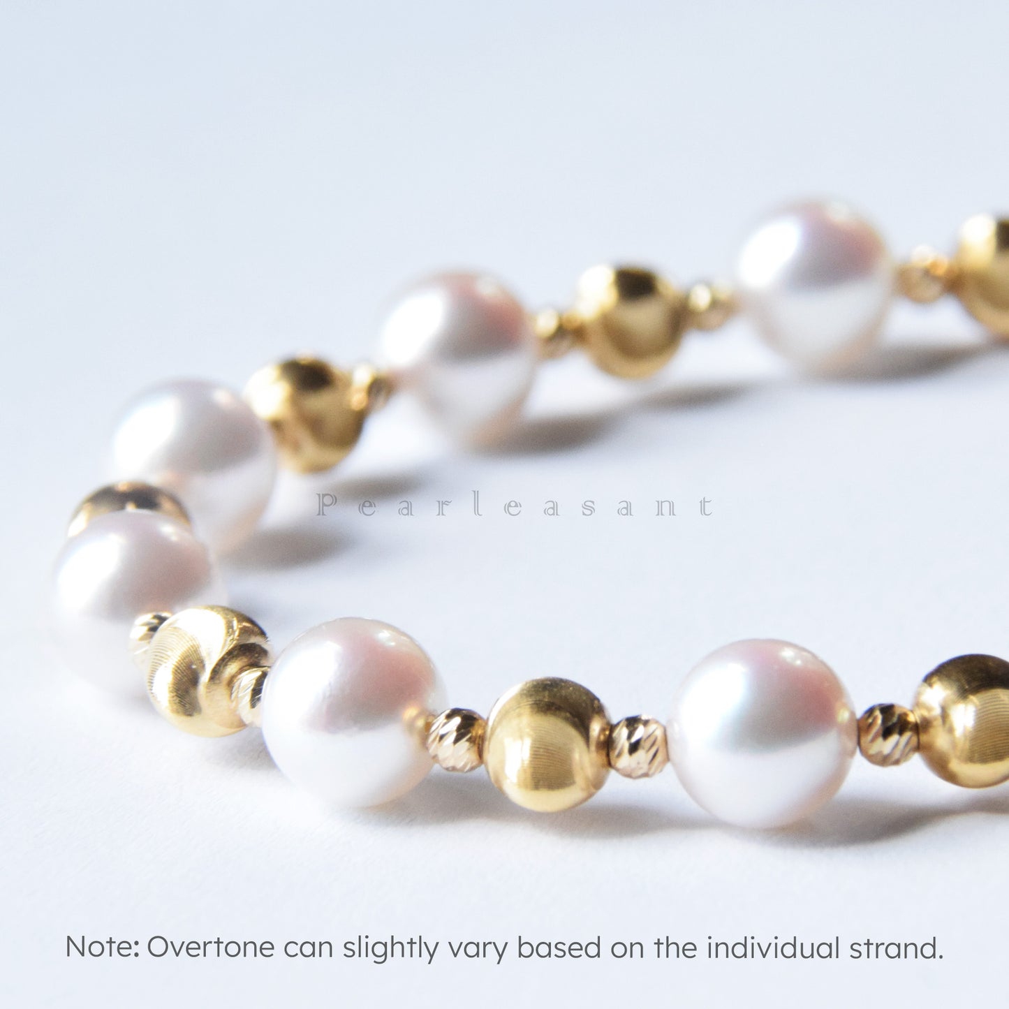 Hanadama Grade 6.5-7.0mm White Akoya Pearl Stella Bracelet