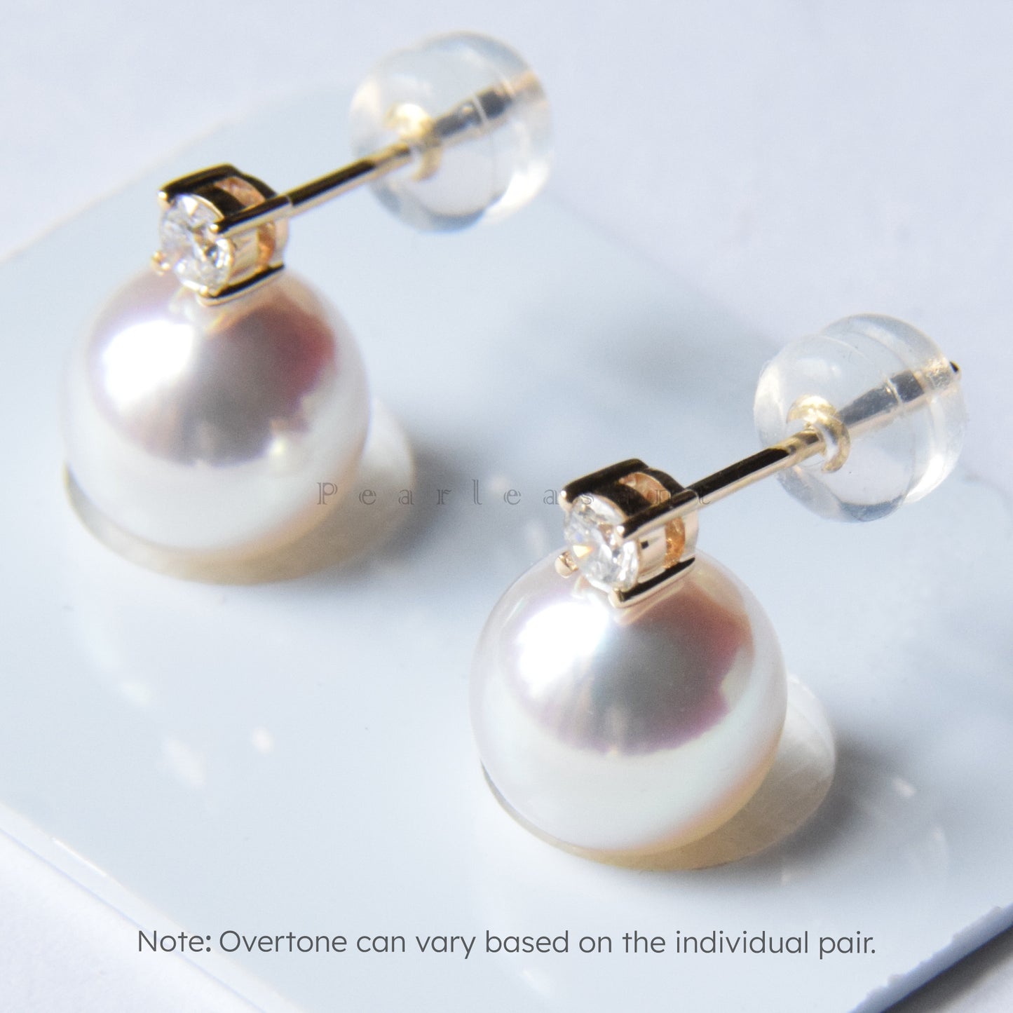 Hanadama Grade 8.0-9.0mm White Akoya Pearl Medium Princess Earrings with Certificate