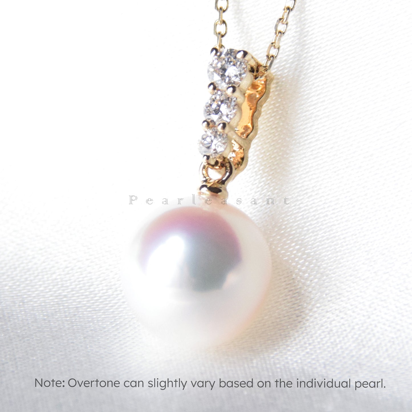 Hanadama Grade 8.5-9.0mm White Akoya Pearl Radiance Pendant with Certificate