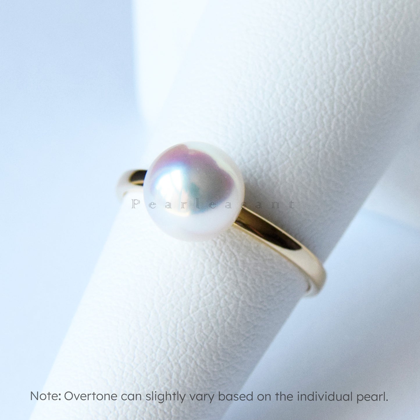 Hanadama Grade 8.0-8.5mm White Akoya Pearl Essential Ring with Certificate