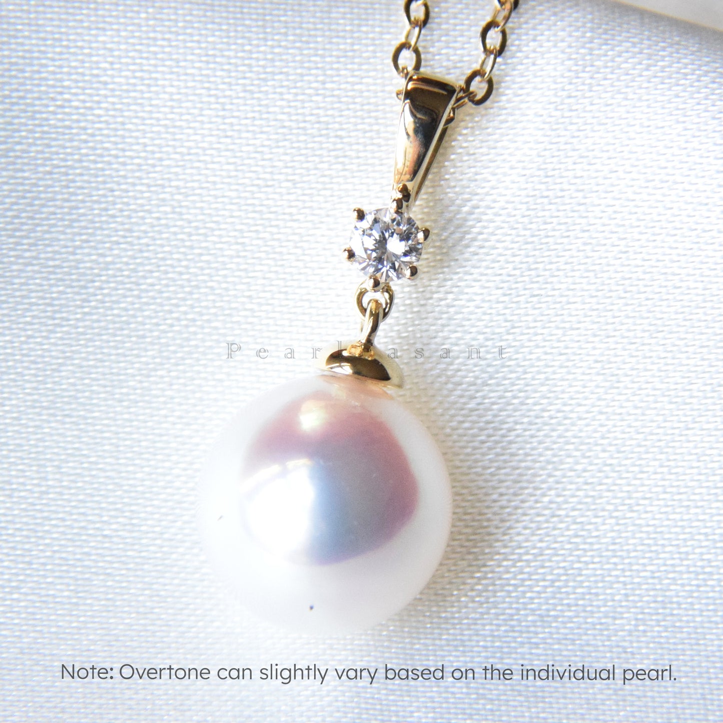 Hanadama Grade 8.5-9.0mm White Akoya Pearl Brilliance Pendant with Certificate
