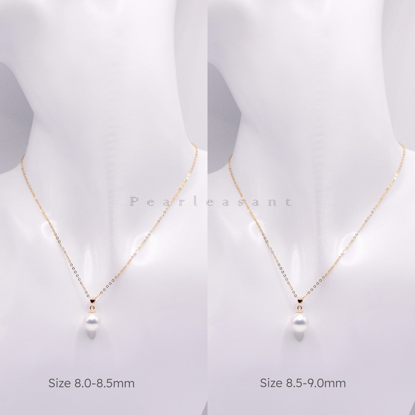 Hanadama Grade 8.0-9.0mm White Akoya Pearl Essential Pendant with Certificate