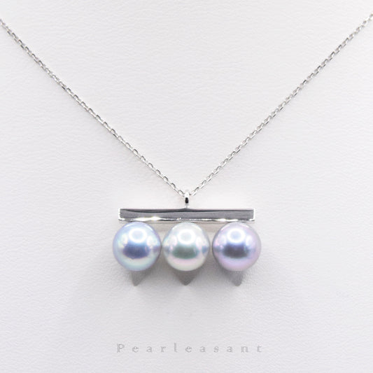 Madama Orient Color 5-star Grade Blue Akoya Pearl Balance Pendant