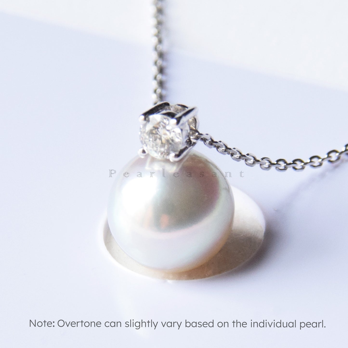 Madama Color 5-star Grade 8.0-8.5mm Light Silver Blue Akoya Pearl Medium Princess Pendant