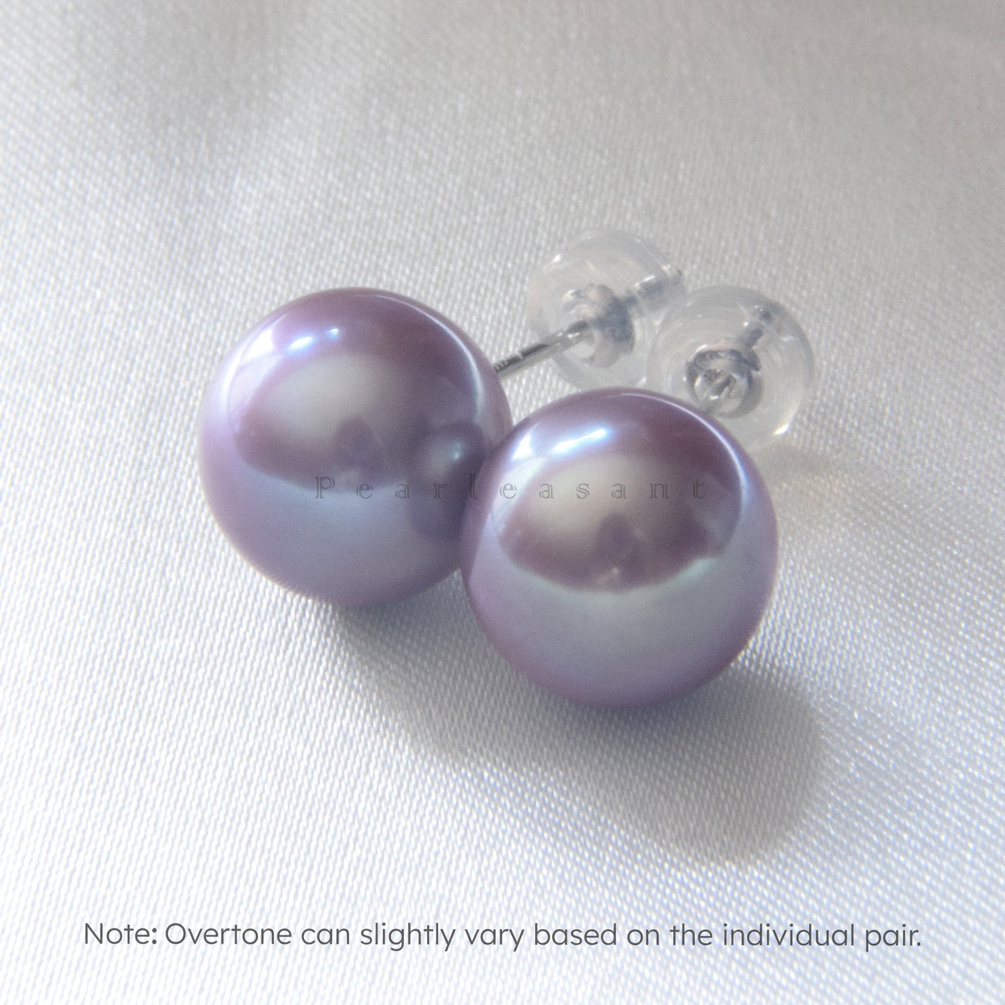 Mirror-like Surface 5A Grade 9.5-10.5mm Natural Purple Freshwater Edison Pearl Earring Studs