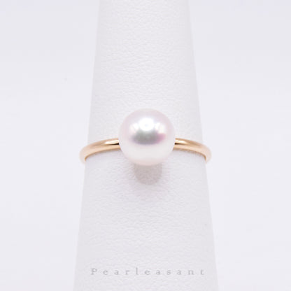 Sale Final - Hanadama Grade Lumiére 7.5-8.0mm White Akoya Pearl Slim Band