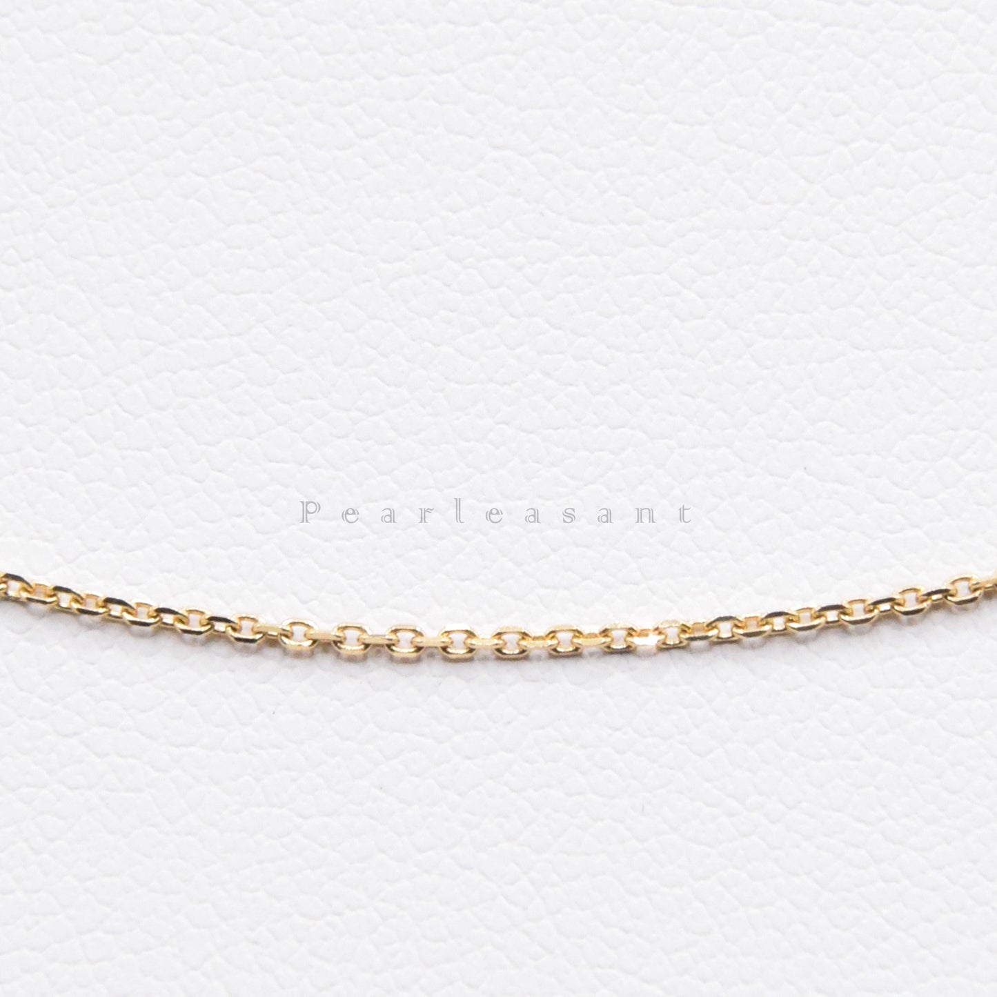 Solid 18K Gold Adjustable Needle-end Cable Chain