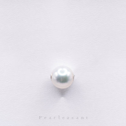 Hanadama Grade 9.0-9.5mm White Akoya Pearl Floating Pendant