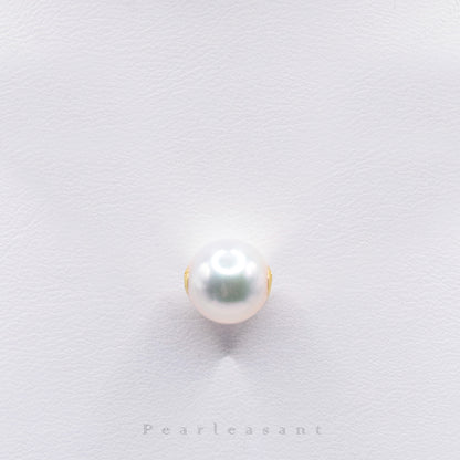 Hanadama Grade 9.0-9.5mm White Akoya Pearl Floating Pendant