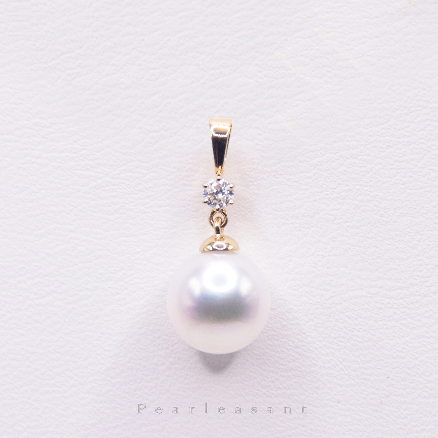 Hanadama Grade 8.5-9.0mm White Akoya Pearl Brilliance Pendant