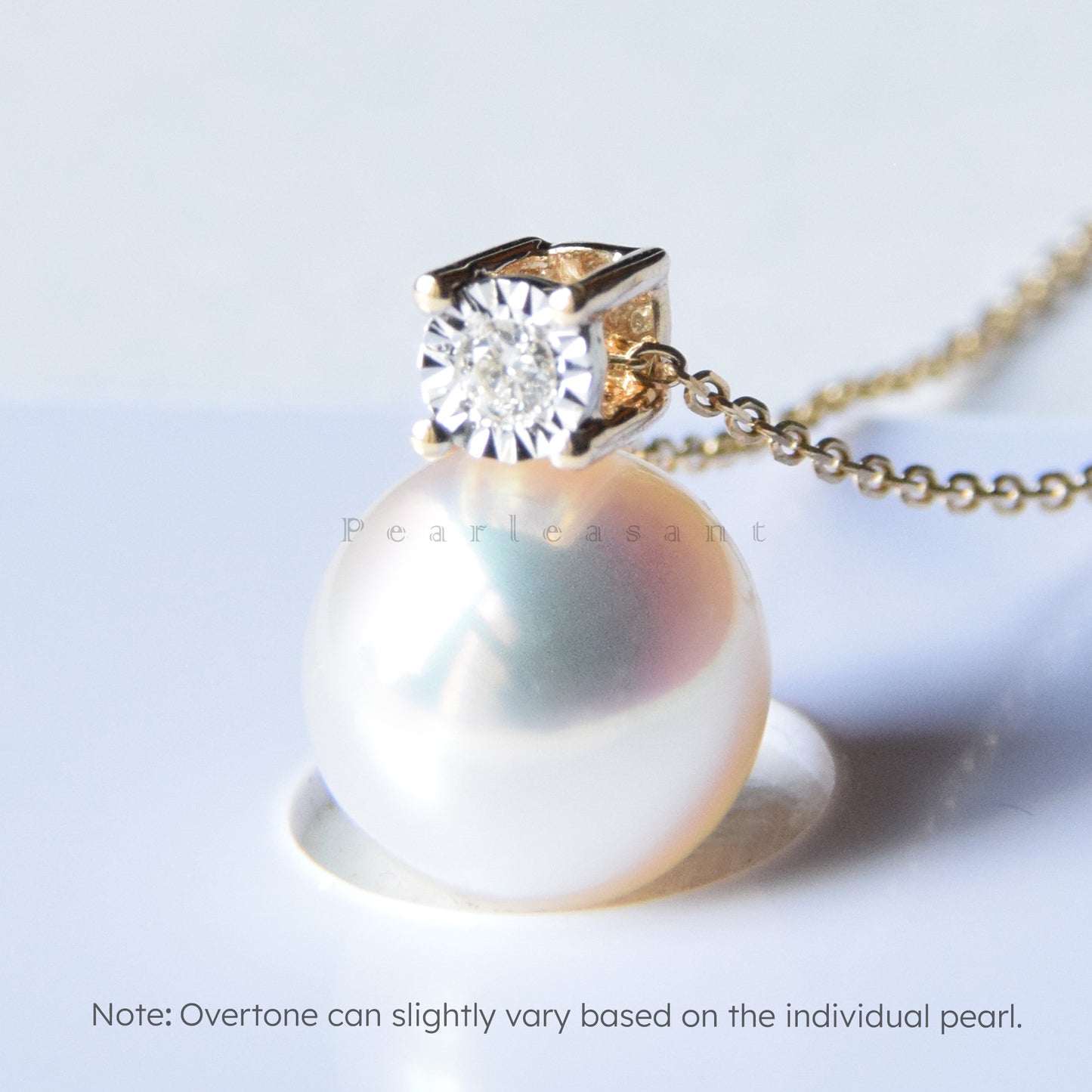 Sale Final - Hanadama Grade 8.5-9.0mm White Akoya Pearl Princess Pendant with Certificate