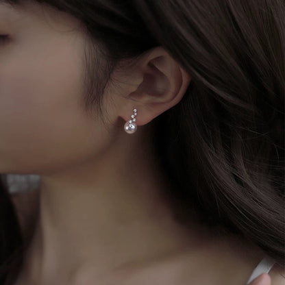 Sale Final - Hanadama Grade 7.5-8.0mm White Akoya Pearl Starlight Bloom Earrings with Certificate