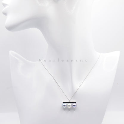 Sale Final - Madama Orient Color 5-star Grade Blue Akoya Pearl Balance Pendant
