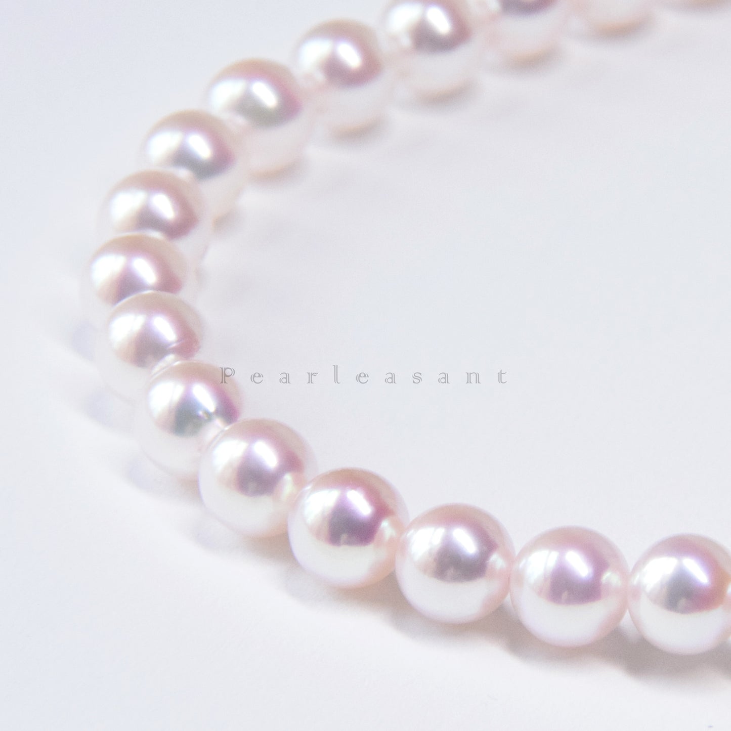 PSL Certified Rose Premium 5.0-5.5mm White Akoya Pearl Necklace