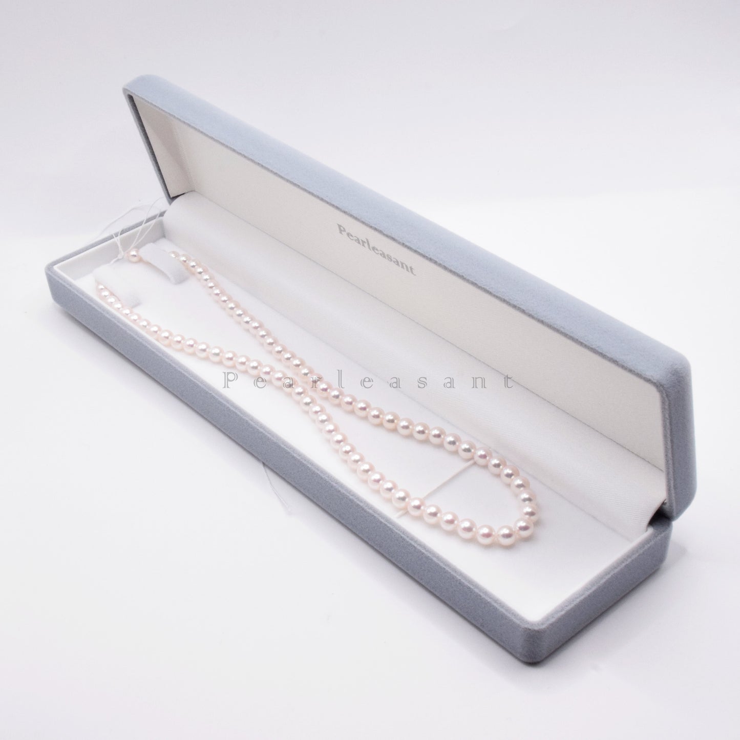 PSL Certified Rose Premium 5.0-5.5mm White Akoya Pearl Necklace
