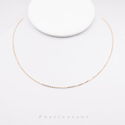 Solid 18K Gold O-shape Chain