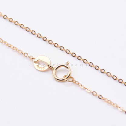 Solid 18K Gold O-shape Chain