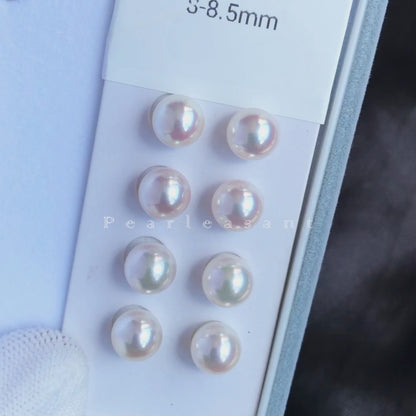 Sale Final - Lustrous 8.0-8.5mm White Akoya Pearl Earring Studs