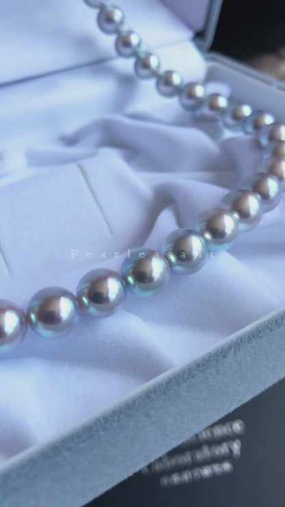 Super Rare Premium Collection - PSL Certified Madama 8.5-9.0mm Akoya Pearl Necklace